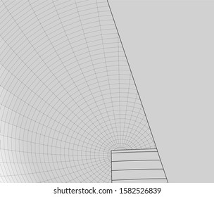 Concept 3d architecture building, vector illustration