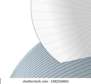 Concept 3d architecture building, vector illustration