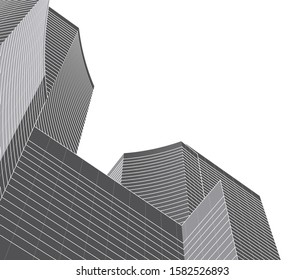 Concept 3d architecture building, vector illustration