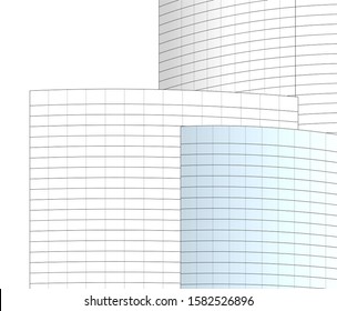 Concept 3d architecture building, vector illustration