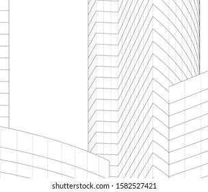 Concept 3d architecture building, vector illustration
