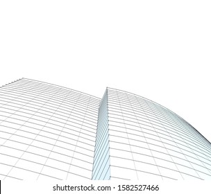 Concept 3d architecture building, vector illustration