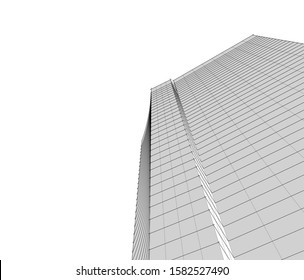 Concept 3d architecture building, vector illustration
