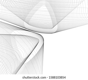 Concept 3d architecture building, vector illustration