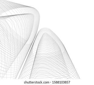 Concept 3d architecture building, vector illustration