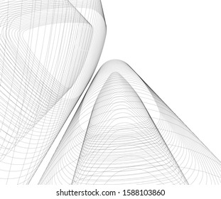 Concept 3d architecture building, vector illustration