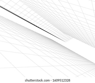 Concept 3d architecture building, vector illustration