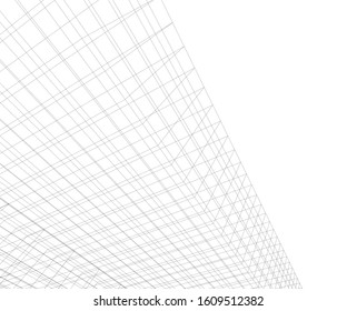 Concept 3d architecture building, vector illustration