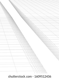 Concept 3d architecture building, vector illustration