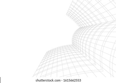 Concept 3d architecture building, vector illustration