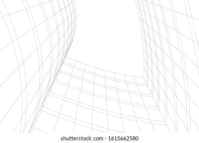 Concept 3d architecture building, vector illustration