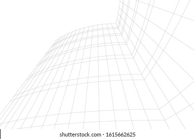 Concept 3d architecture building, vector illustration