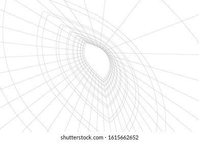 Concept 3d architecture building, vector illustration