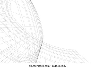 Concept 3d architecture building, vector illustration