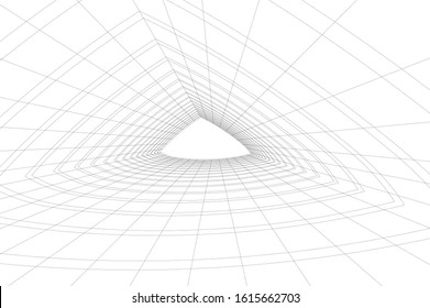 Concept 3d architecture building, vector illustration