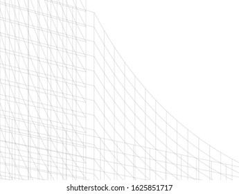Concept 3d architecture building, vector illustration