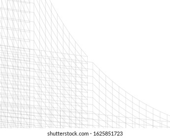 Concept 3d architecture building, vector illustration