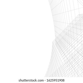 Concept 3d architecture building, vector illustration