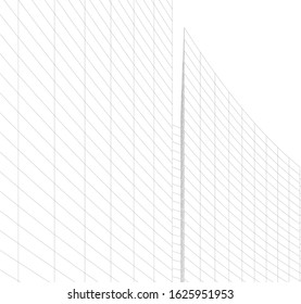 Concept 3d architecture building, vector illustration