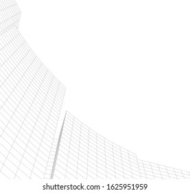 Concept 3d architecture building, vector illustration