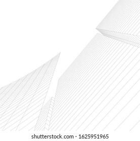 Concept 3d architecture building, vector illustration