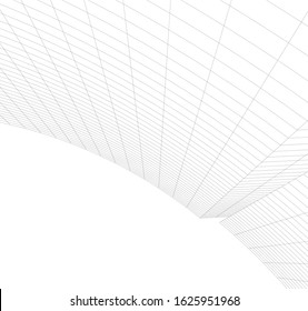 Concept 3d architecture building, vector illustration