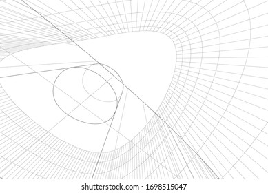 Concept 3d architecture building, vector illustration