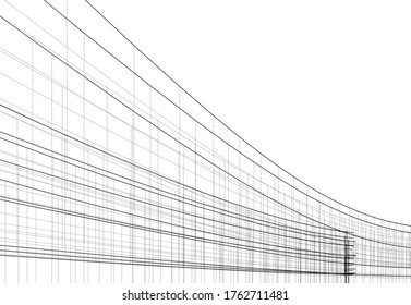 Concept 3d architecture building, vector illustration