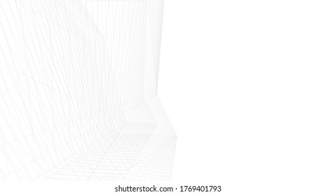 Concept 3d architecture building, vector illustration