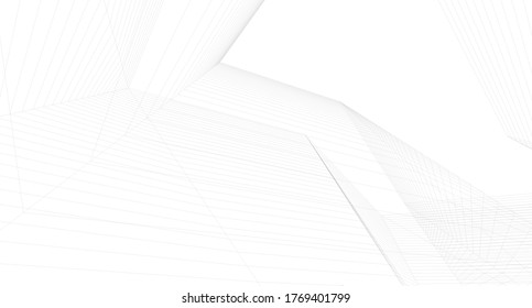 Concept 3d architecture building, vector illustration