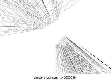 Concept 3d architecture, vector illustration