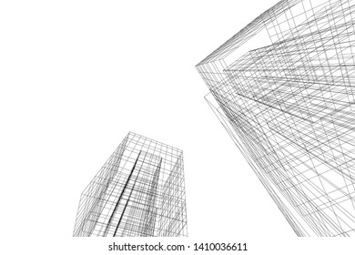 Concept 3d architecture, vector illustration