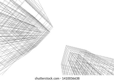 Concept 3d architecture, vector illustration