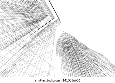 Concept 3d architecture, vector illustration