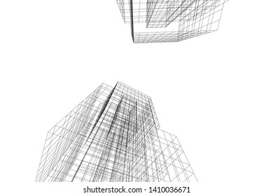 Concept 3d architecture, vector illustration