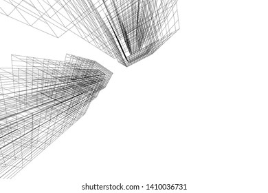 Concept 3d architecture, vector illustration