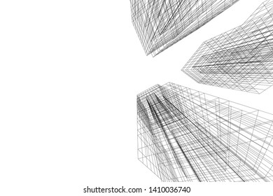 Concept 3d architecture, vector illustration