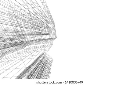 Concept 3d architecture, vector illustration
