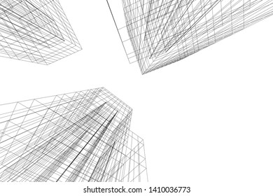 Concept 3d architecture, vector illustration