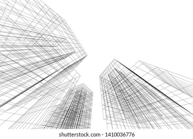Concept 3d architecture, vector illustration