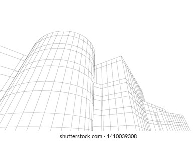 Concept 3d architecture, vector illustration