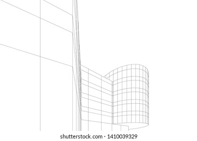 Concept 3d architecture, vector illustration