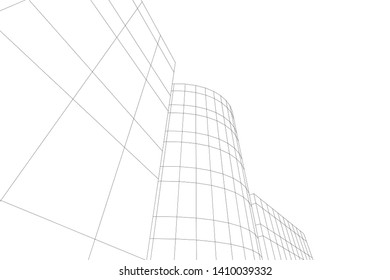 Concept 3d architecture, vector illustration