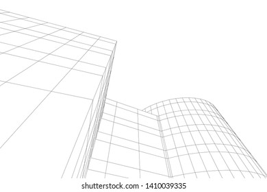 Concept 3d architecture, vector illustration