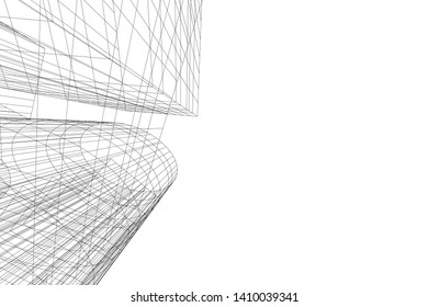 Concept 3d architecture, vector illustration