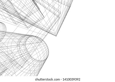 Concept 3d architecture, vector illustration