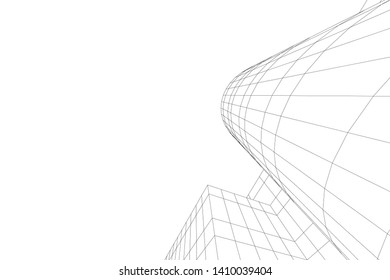 Concept 3d architecture, vector illustration