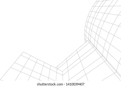 Concept 3d architecture, vector illustration