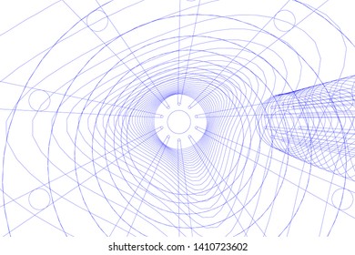 Concept 3d architecture, vector illustration