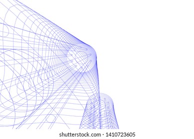 Concept 3d architecture, vector illustration